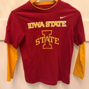 Boys Nike ISU Iowa State Cyclones Long Sleeve Shirt Size 10-12